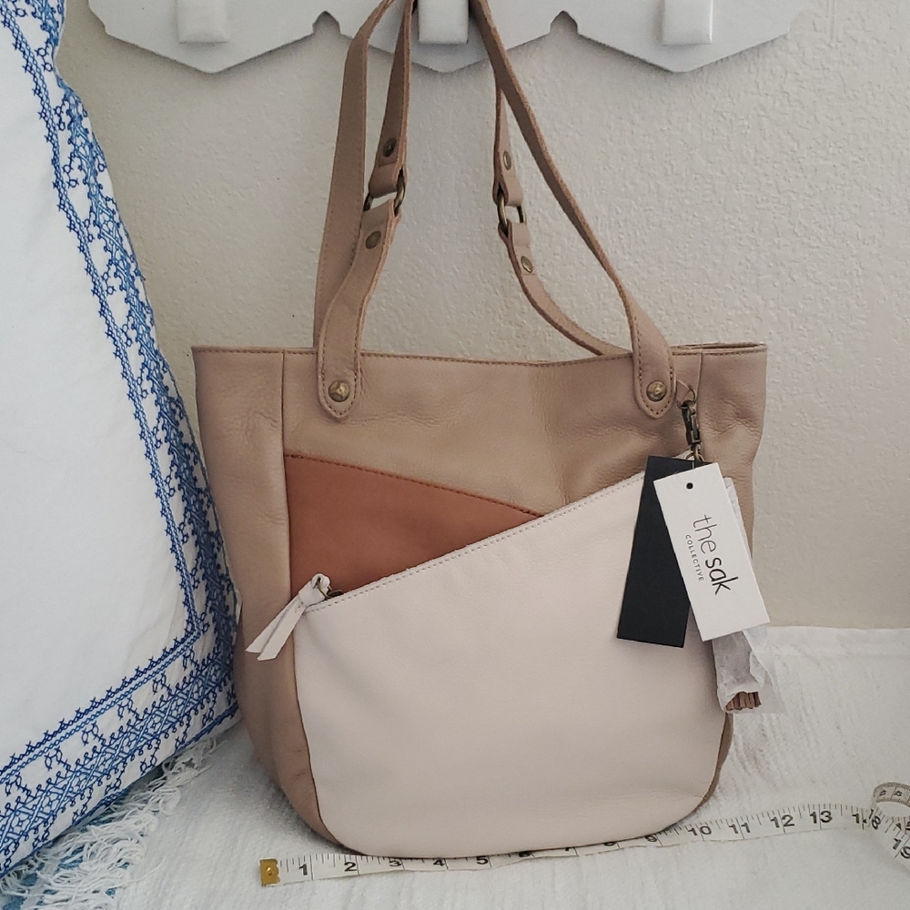 The Sak Tan and Cream Tote Bag